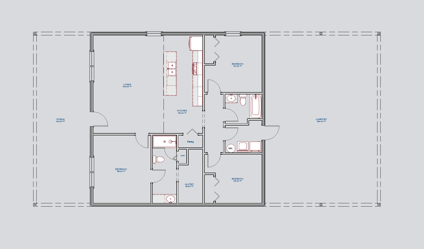 Ashen Plan-1300 SqFt