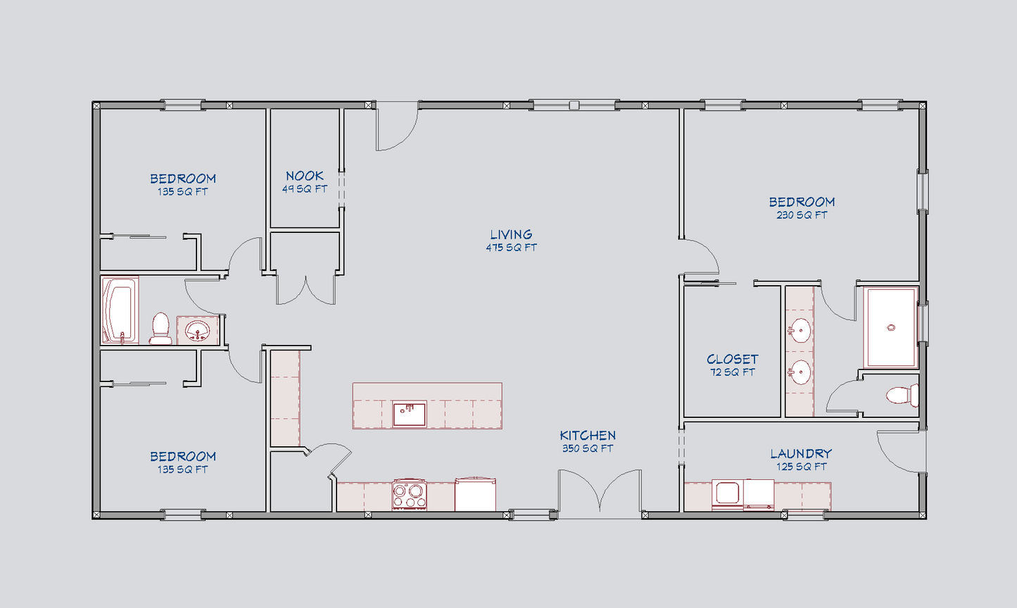 Brimstone Plan-1800 SqFt