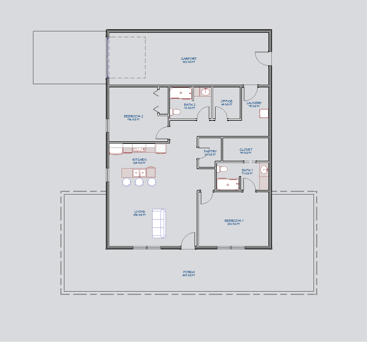 Flint Plan-1300 SqFt
