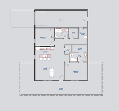 Flint Plan-1300 SqFt