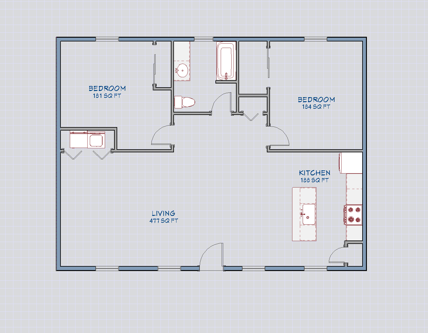 Crestmoor Plan-1200 SqFt