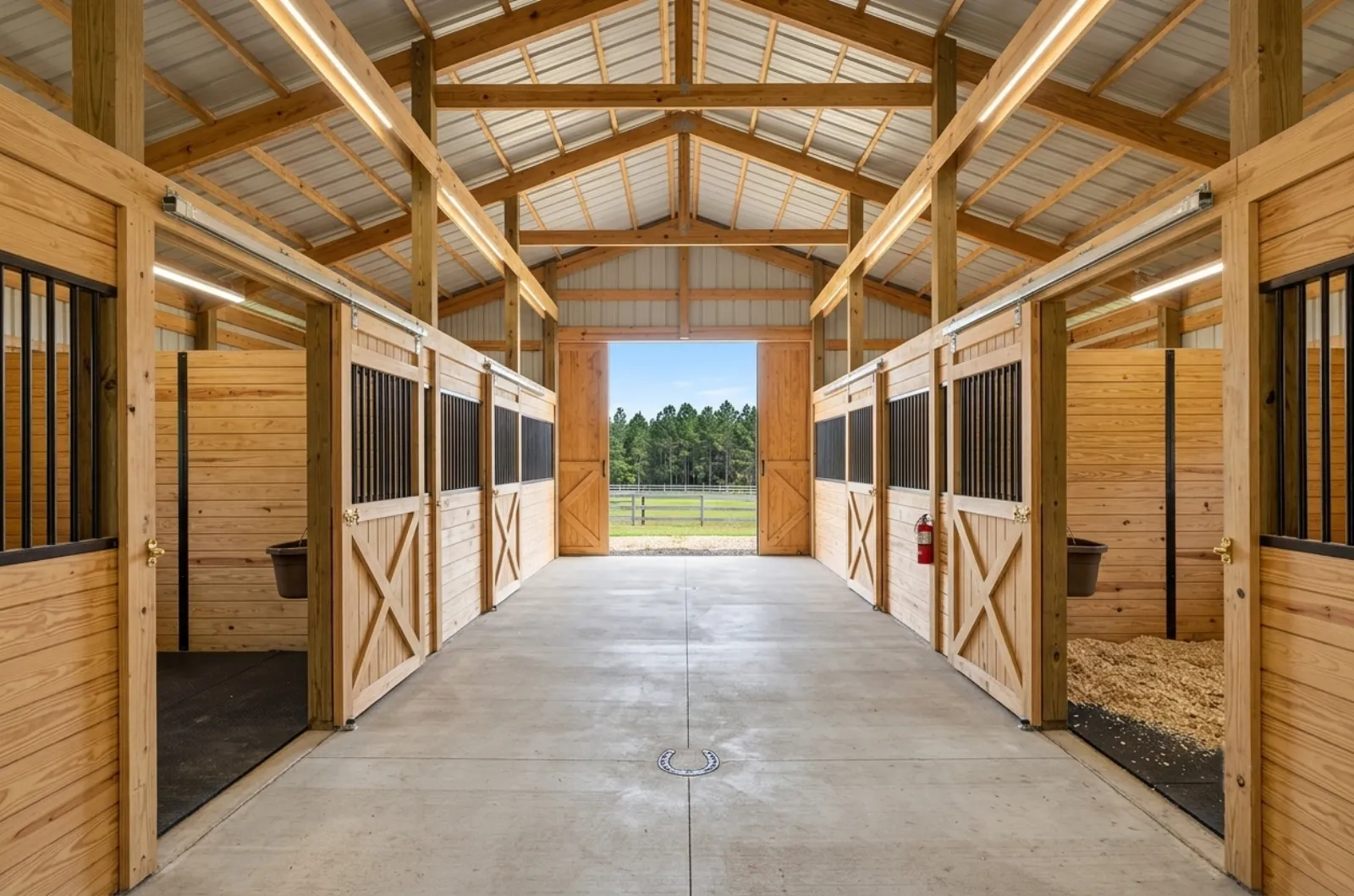 Post-frame barn