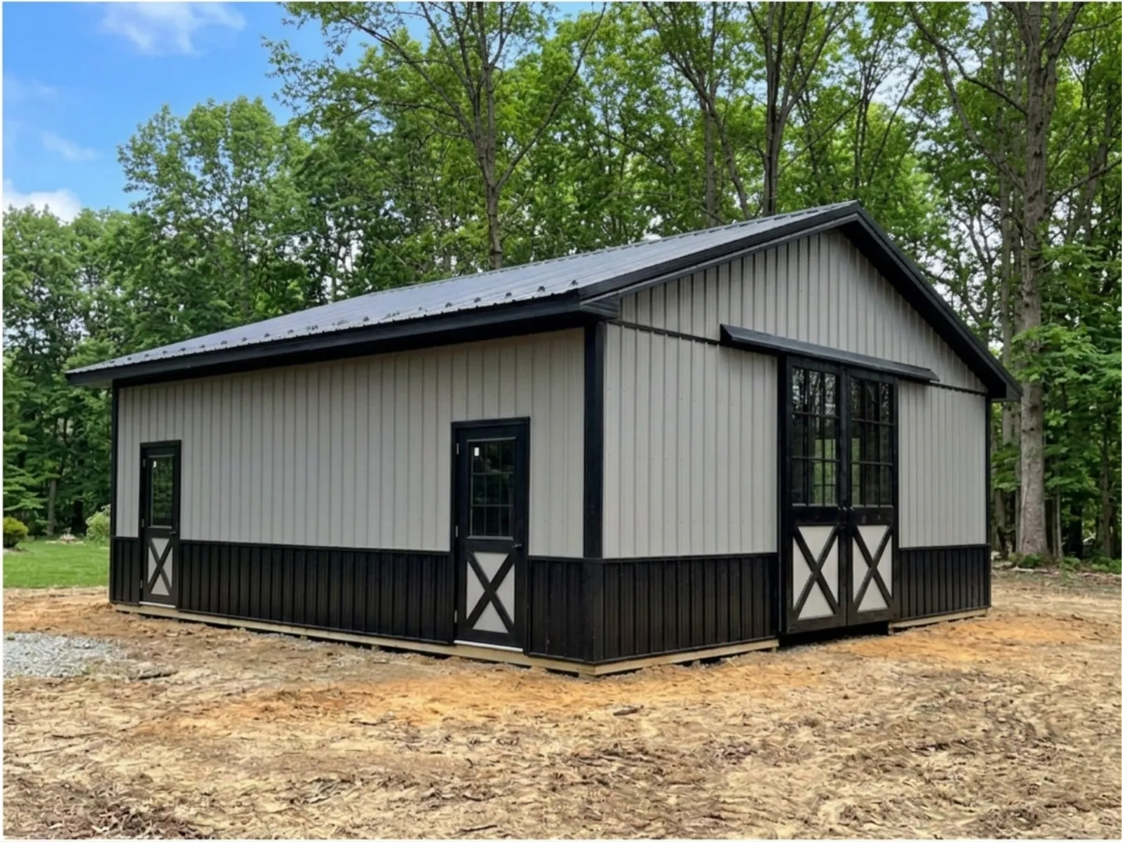 Post-frame barn