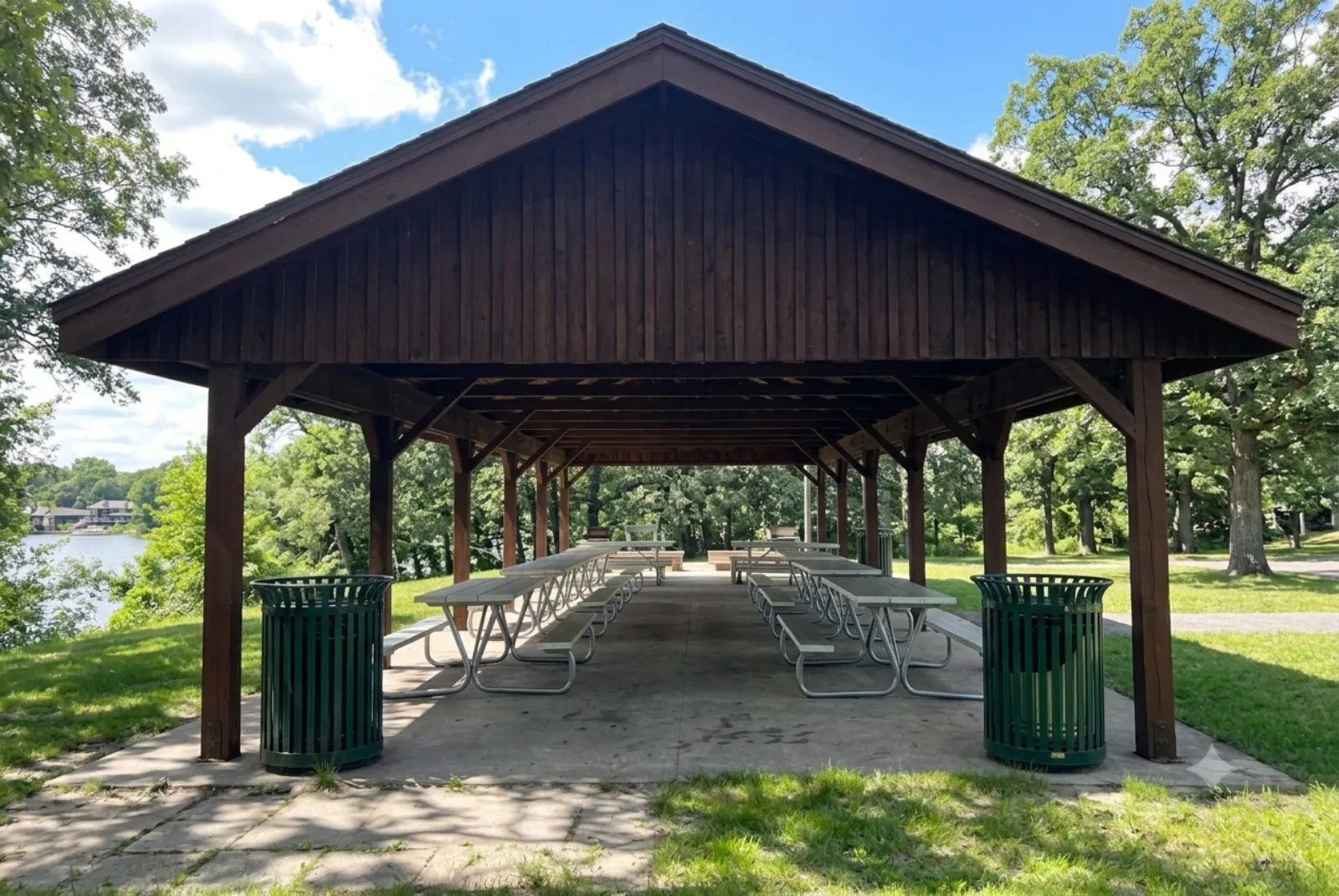 Post-frame pavilion