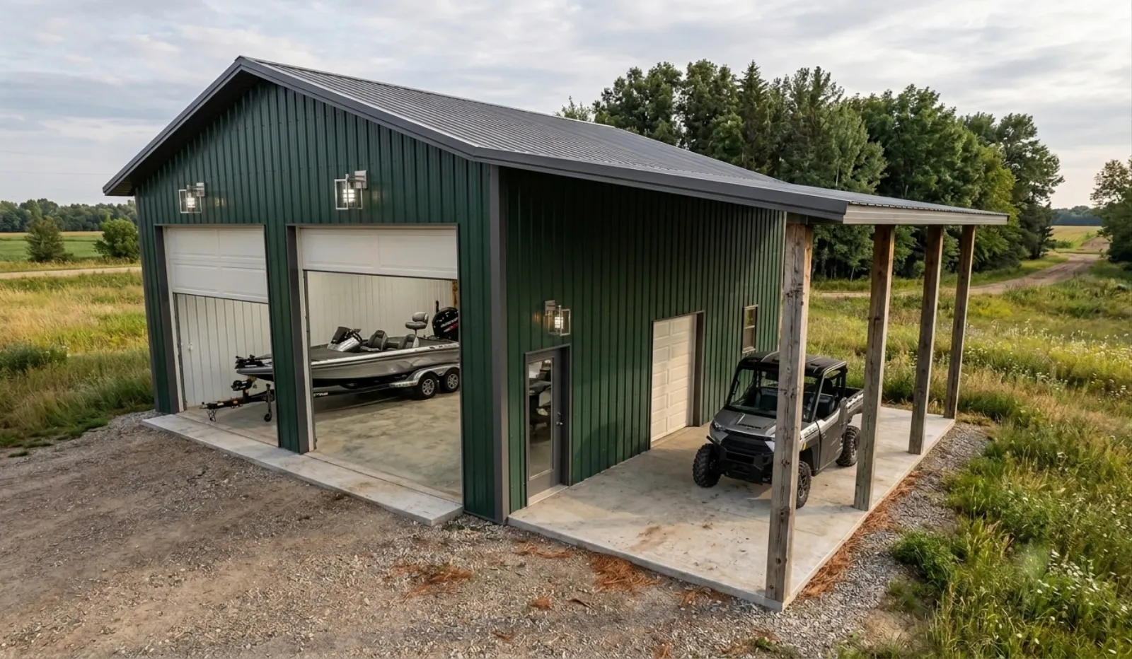 Post-frame storage building