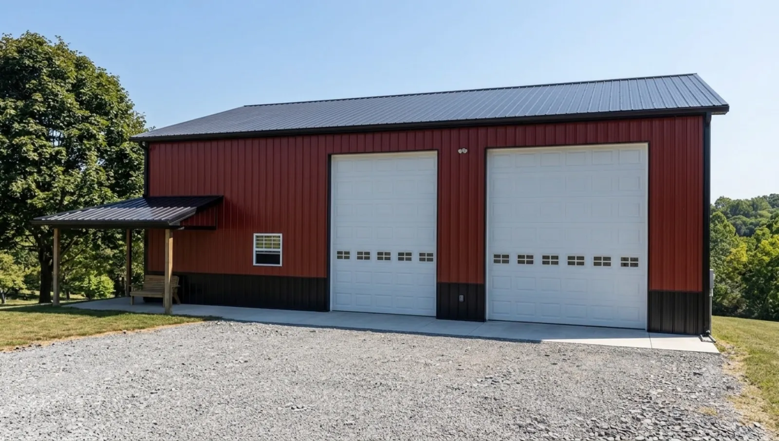 Post-frame storage building